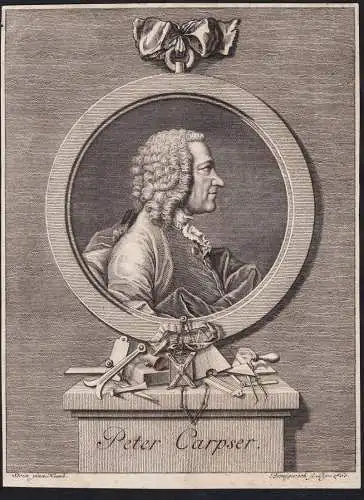 Peter Carpser - Peter Carpser (c.1696-1759) Hamburg Arzt Wundarzt Freimaurer Mediziner Doctor Portrait