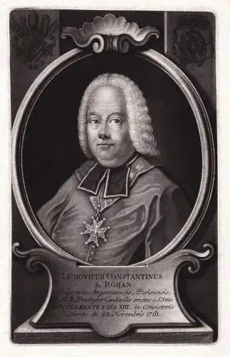 Ludovicus Constantinus de Rohan - Louis Cesar Constantin de Rohan-Guemene (1697-1779) Strasbourg Cardinal Kard