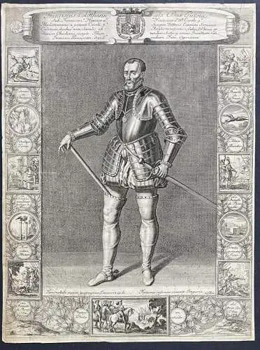 Franciscus Lotharingia Dux Guisius - Francois de Guise (1519-1563) Lorraine Lothringen militaire Duke duc Port