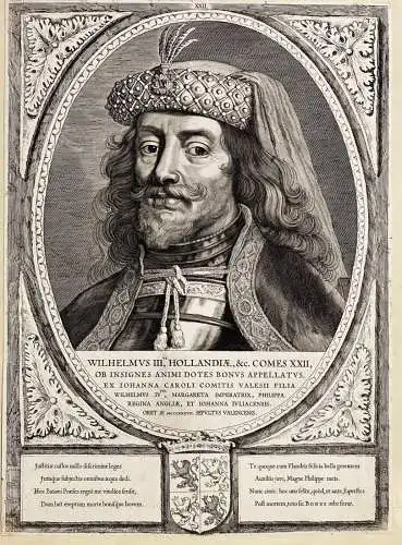 Wilhelmus , Hollandiae, &c.. - Willem III van Holland (1287-1337) Graaf count Graf Zeeland Portrait / Wappen c