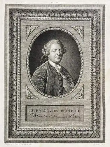 Le Baron de Breteuil - Louis Auguste Le Tonnelier de Breteuil (1730-1807) French aristocrat chief minister Por