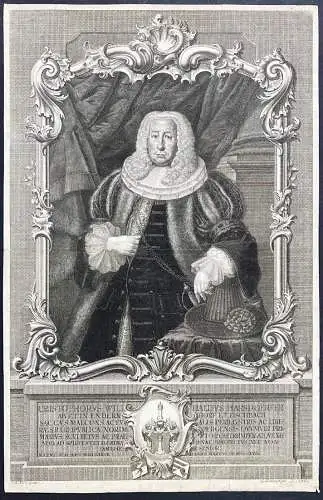 Christophorus Wilibaldus Harsdoerfer - Christoph Willibald Harsdörfer (1764-1758) Nürnberg Patrizier Ratsher