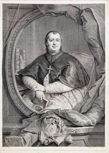 Petrus Mayeur... - Pierre Mayeur Abbé de Clairvaux (-1761) Portrait / Wappen coat of arms