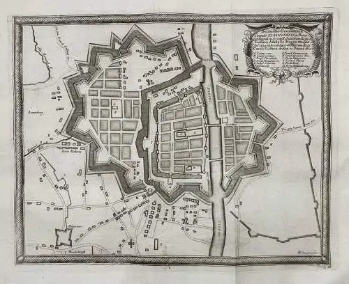 Delineatio Geometrica Civitatis Elbingensis in Borussia... - Elblag Elbing / Polska Polen Poland