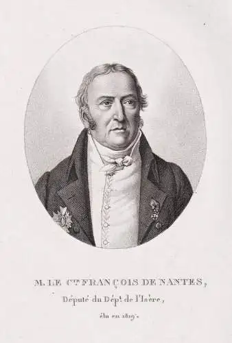 M. le Cte. Francois de Nantes - Antoine Francais de Nantes (1756-1836) French Count French Revolution Portrait