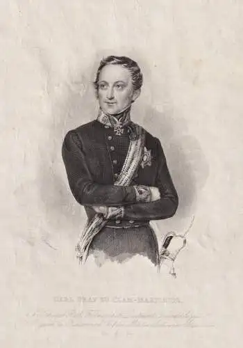 Carl Graf zu Clam-Martinitz - Karl Clam-Martinic (1792-1840) Österreichischer Staatsmann Feldmarschalleutnant