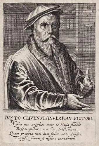 Iusto Clivensi Anverpian Pictori - Jos van Cleve (1485-1540) Dutch painter Maler peintre Kleve Antwerpen Portr