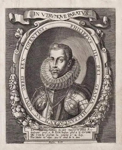 Philippus III. dei Gratia Hispaniarum ac Novi Orbis Rex Potentiss. - Felipe III de Espana (1578-1621) Spain Sp