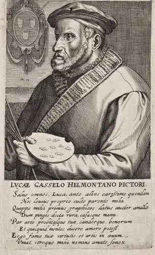 Lucae Gasselo Helmontano Pictori - Lucas Gassel (c. 1500-c.1568) Helmond Flemish painter peintre Maler Portrai