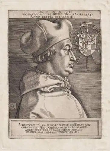 Albertus Mi Di Sa Sanc. Romanae... - Albrecht van Brandenburg (1490-1545) Markgraf Hohenzollern Erzbischof v.