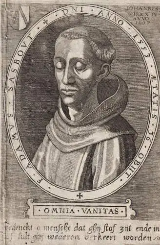 Adamus Sasbout - Adam Sasbout (1516-1553) author University Leiden Franziskaner Professor Portrait Wappen coat