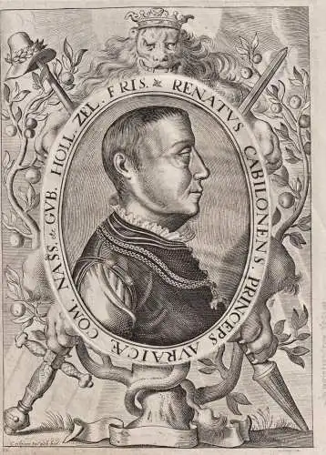 Renatus Cabilonens Princeps Auraicae... - René de Nassau de Chalon (1519-1544), prince d'Orange Nassau Oranje