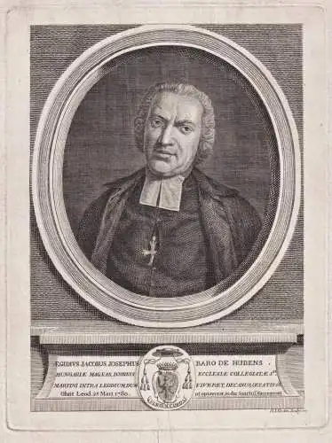 Aegidius Jacobus Josephus Baro de Hubens - Gilles Jacques Joseph de Hubens (-1780) Liege Dekan Portrait