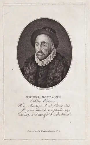 Michel Montagne - Michel de Montaigne (1533-1592) Philosopher writer Philosoph Portrait