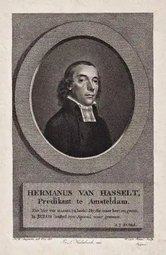 Hermanus van Hasselt, Predikat te Amsteldam - Hermanus van Hasselt (1755-1819) Amsterdam Predikant preacher Pf