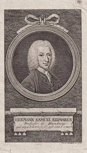Hermann Samuel Reimarus - Hermann Samuel Reimarus (1694-1768) Hamburg Professor Orientalistik Portrait