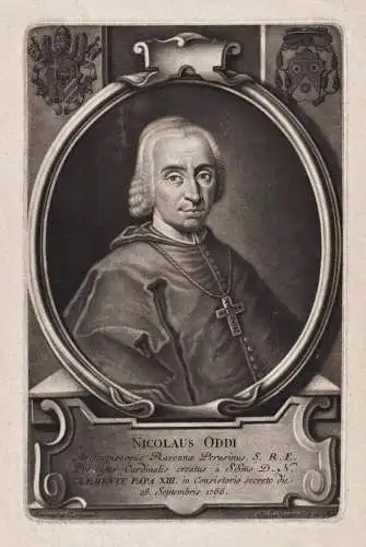 Nicolaus Oddi - Niccolo Oddi (1715-1767) Cardinal Perugia Arezzo Erzbischof Archbishop Italia Jesuit Portrait
