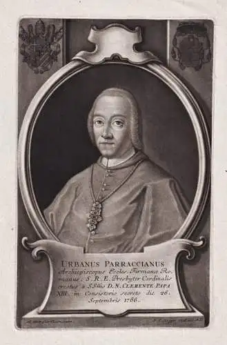 Urbanus Parraccianus - Urbano Paracciani Rutili (1715-1777) Cardinal Kardinal Portrait