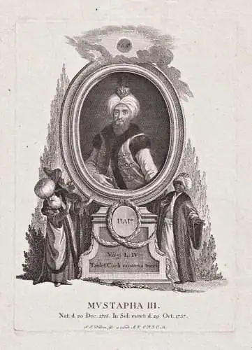 Mustapha III - Mustafa III (1717-1774) Sultan Ottoman Empire Osmanisches Reich Turkey Türkei Portrait