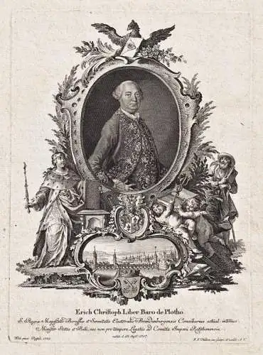 Erich Christoph Liber Baro de Plotho - Erich Christoph Freiherr von Plotho (1707-1788) Regensburg Politiker Po