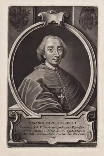 Ioannes Carolus Boschi - Giovanni Carlo Boschi (1715-1788) Cardinal Faenza Italia Portrait Wappen