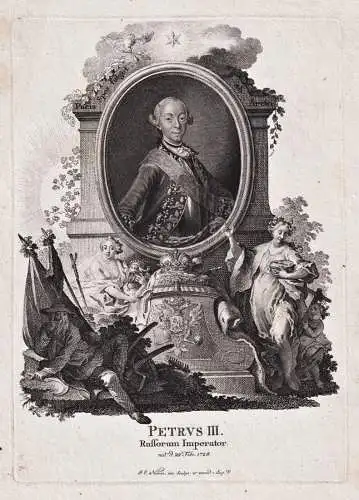 Petrus III Russorum Imperator - Peter III of Russia (1728-1762) emperor Kaiser Russland Portrait