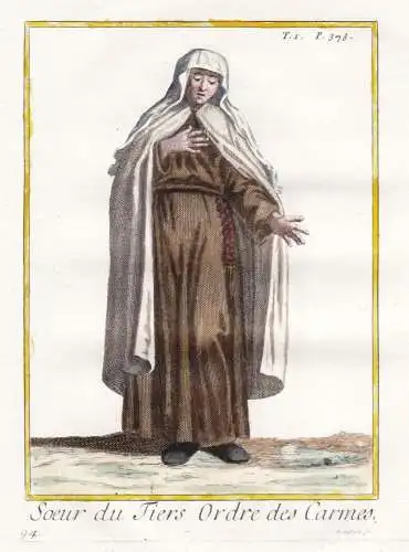 Soeur du Tiers Ordre des Carmes - Tiers-Ordre carmélite Skapulierbruderschaft Lay Carmelites nun Nonne / mona