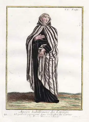 Ancien habillement des Carmes tel qu'il est represente dans le Cloistre des Carmes de la Place Maubert a Paris