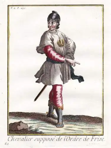 Chevalier suppose de l'Ordre de Frise - Frieslande Frisia / Knight Ritter / Ritterorden / costume Tracht costu