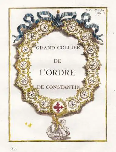 Grand Collier de l'ordre de Constantin - Collier Konstantinorden Sacred Military Constantinian Order of Saint