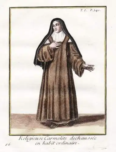 Religieuse Carmelite dechaussee en habit ordinaire - nun Nonne Carmelites Karmeliten / monastic order Mönchso