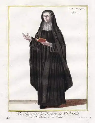 Religieuse de l'Ordre de St. Basile en Occident, sans Coule - Congregation of St. Basil nun Nonne / Mönchsord