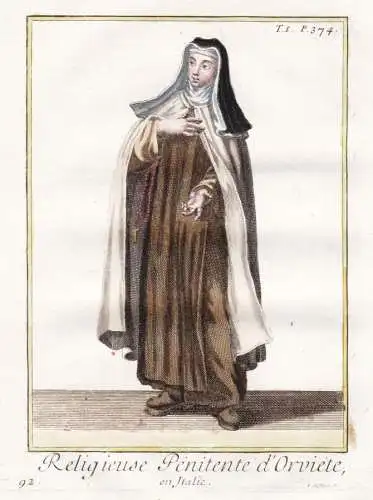 Religieuse Penitente d'Orviete, en Italie - Penitent order Orvieto nun Nonne / monastic order Mönchsorden Ord