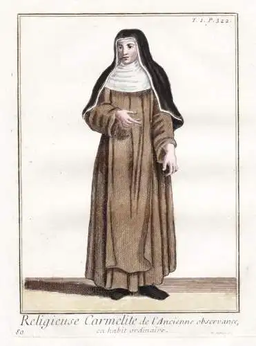 Religieuse Carmelite de l'Ancienne observance en habit ordinaire - nun Nonne Carmelites Karmeliten / monastic