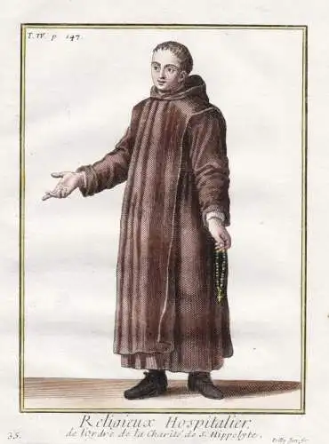 Religieux Hospitalier, de l'Ordre de la Charite de S. Hippolyte - Hospitaliter Hippolyte / monastic order Mön