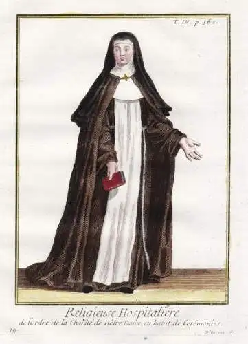 Religieuse Hospitaliere de l'Ordre de la Charité de Notre Dame, en habit de ceremonie - Ordre des hospitalier