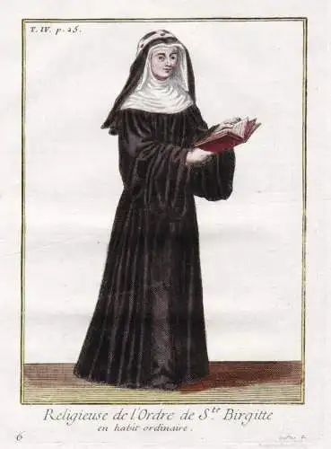 Religieuse de l'Ordre de S.te Birgitte en habit ordinaire - Birgittinorden Bridgettines Erlöserorden / monast