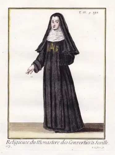 Religieuse du Monastere des Converties a Seville - nun Nonne Sevilla Espana Spain / monastic order Mönchsorde