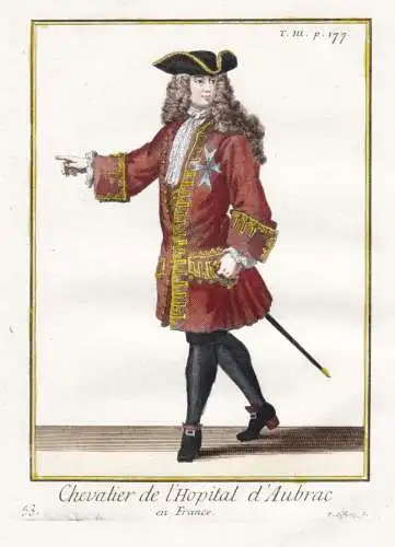 Chevalier de l'Hopital d'Aubrac en France - Domerie d'Aubrac military Order of Aubrac Rouergue / Orden / costu