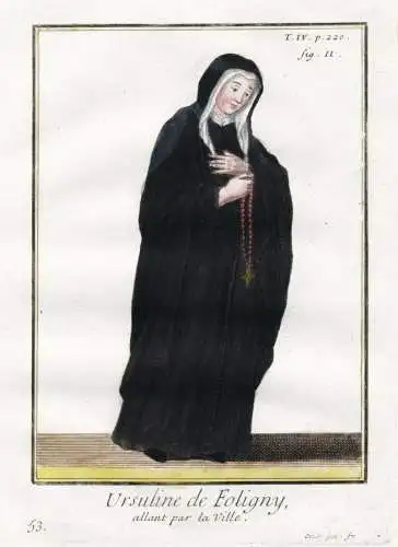 Ursuline de Foligny, en habit ordinaire dans la maison - Folligny Ursulinen Ursulines nun Nonne / monastic ord