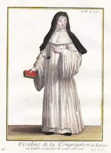 Ursuline de la Congregation de Toulouse en habit ordinaire les jours ouvriers - Ursulinen Ursulines nun Nonne