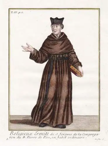 Religieux Ermite de Sainte Jerome de la Congregation du B. Pierre de Pise, en habit ordinaire - Pisa monk Mön