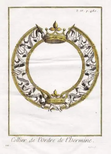 Collier de l'ordre de l'hermine - Hermelinorden Order of the Ermine Order Orden / Ritterorden / costume Tracht