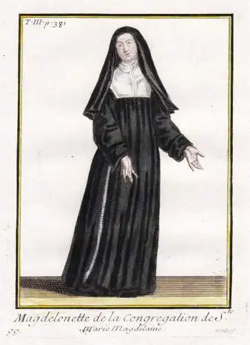 Magdelonette de la Congregation des Marie Magdelaine - Madelonnettes / monastic order Mönchsorden Ordenstrach