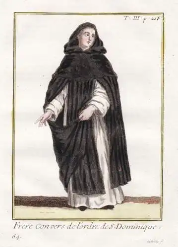 Frere convers de l'Ordre de S. Dominique - Dominikaner Dominican Order Ordre des Prêcheurs / monastic orders