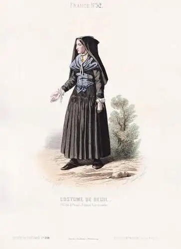 Costumes de Deuil. (Vallee d'Ossau, Basses Pyrenees) - Trauerkostüme Pyrénées-Atlantiques / France Frankrei