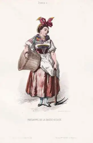 Femme de la Basse Alsace - Elsass Alsace / French woman Frau femme / France Frankreich / costume Tracht costum