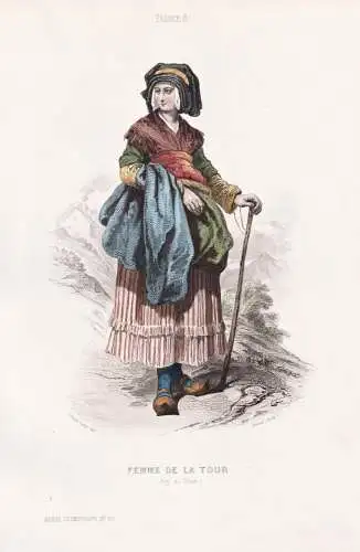 Femme de la Tour (Puy-de-Dome) - La Tour-d'Auvergne / French woman Frau femme / France Frankreich / costume Tr