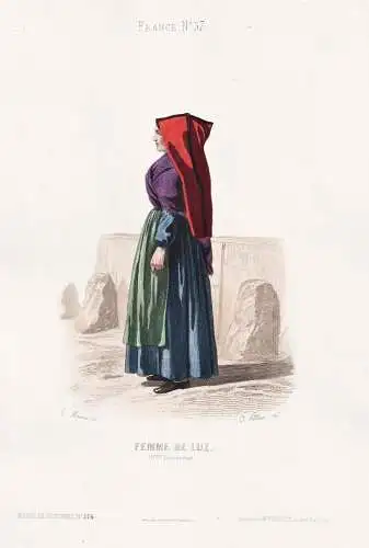 Femme de Luz (H.tes Pyrenees) - Luz-Saint-Sauveur Hautes-Pyrénées / France Frankreich / costume Tracht costu