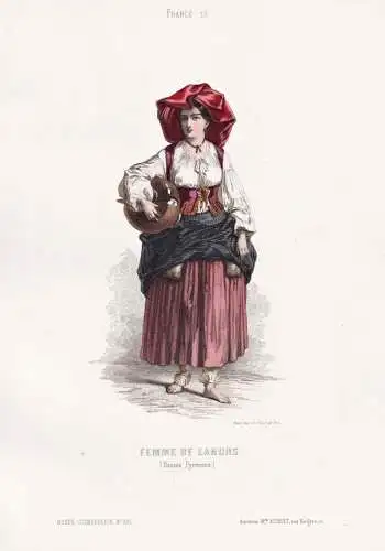 Femme de Laruns (Basses Pyrenees) - Laruns Pyrénées-Atlantiques / French woman Frau femme / France Frankreic